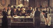 john henry henshall,RWS Behind the Bar oil painting artist